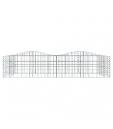 vidaXL Arched Gabion Raised Bed 200x100x50 cm Galvanised Iron