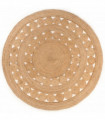 vidaXL Area Rug Braided Design Jute 180 cm Round