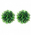 vidaXL Artificial Boxwood Balls with LED Lights 2 pcs Green 30 cm