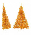 vidaXL Artificial Half Christmas Tree with Stand Gold 180 cm PET