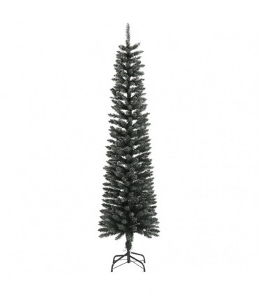 vidaXL Artificial Slim Christmas Tree with Stand Green 210 cm PVC