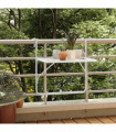 vidaXL Balcony Table White 60x40 cm Steel