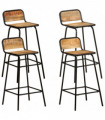 vidaXL Bar Chairs 4 pcs Solid Mango Wood