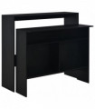vidaXL Bar Table with 2 Table Tops Black 130x40x120 cm