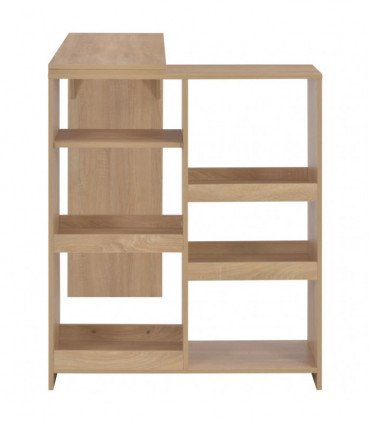 vidaXL Bar Table with Moveable Shelf Oak 138x39x110 cm