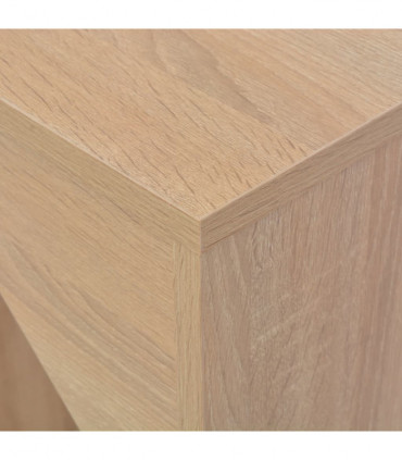 vidaXL Bar Table with Moveable Shelf Oak 138x39x110 cm
