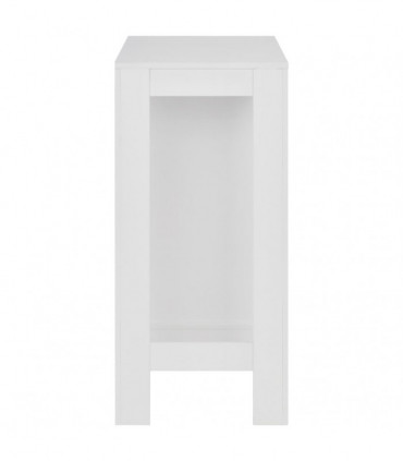 vidaXL Bar Table with Shelf White 110x50x103 cm