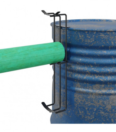 vidaXL Barrel Jump Cups 2 pcs Black Steel