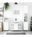 vidaXL Bathroom Cabinet High Gloss White 80x33x60 cm Engineered Wood