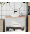 vidaXL Bathroom Countertop 100x50x1.5 cm Solid Wood Beech