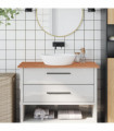 vidaXL Bathroom Countertop 100x50x1.5 cm Solid Wood Beech
