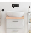 vidaXL Bathroom Countertop 40x40x(2-6) cm Untreated Solid Wood