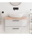 vidaXL Bathroom Countertop 80x40x(2-6) cm Untreated Solid Wood
