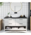 vidaXL Bathroom Countertop Dark Brown 100x30x(2-6) cm Treated Solid Wood