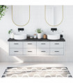 vidaXL Bathroom Countertop Dark Brown 180x40x(2-6) cm Treated Solid Wood