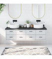 vidaXL Bathroom Countertop Dark Brown 180x60x(2-6) cm Treated Solid Wood