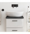 vidaXL Bathroom Countertop Dark Brown 40x30x(2-4) cm Treated Solid Wood