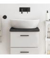 vidaXL Bathroom Countertop Dark Brown 40x40x(2-4) cm Treated Solid Wood