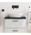 vidaXL Bathroom Countertop Dark Brown 60x40x(2-4) cm Treated Solid Wood