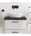 vidaXL Bathroom Countertop Dark Brown 60x50x(2-6) cm Treated Solid Wood