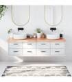 vidaXL Bathroom Countertop Light Brown 180x50x(2-6)cm Treated Solid Wood