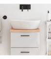 vidaXL Bathroom Countertop Light Brown 40x40x(2-4) cm Treated Solid Wood