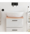 vidaXL Bathroom Countertop Light Brown 40x40x2 cm Treated Solid Wood