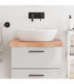 vidaXL Bathroom Countertop Light Brown 60x60x(2-6) cm Treated Solid Wood