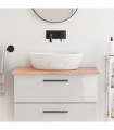 vidaXL Bathroom Countertop Light Brown 80x60x2 cm Treated Solid Wood