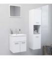 vidaXL Bathroom Furniture Set White Engineered Wood