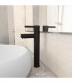 vidaXL Bathroom Mixer Tap Black 12x30 cm