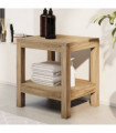 vidaXL Bathroom Side Table 45x35x45 cm Solid Wood Teak