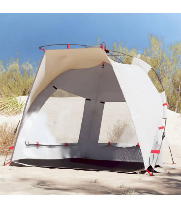 vidaXL Beach Tent 2-Person Grey Quick Release Waterproof