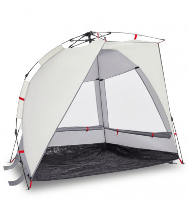 vidaXL Beach Tent 2-Person Grey Quick Release Waterproof