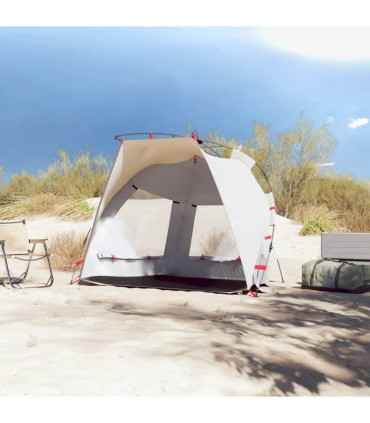 vidaXL Beach Tent 2-Person Grey Quick Release Waterproof