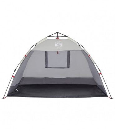 vidaXL Beach Tent 2-Person Grey Quick Release Waterproof