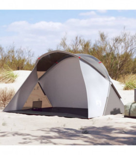 vidaXL Beach Tent Grey Pop-up Waterproof