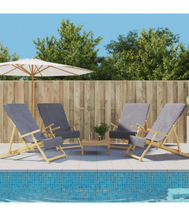 vidaXL Beach Towels 4 pcs Anthracite 60x135 cm Fabric 400 GSM