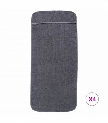 vidaXL Beach Towels 4 pcs Anthracite 60x135 cm Fabric 400 GSM