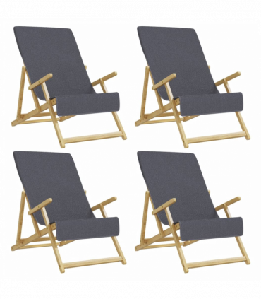 vidaXL Beach Towels 4 pcs Anthracite 60x135 cm Fabric 400 GSM