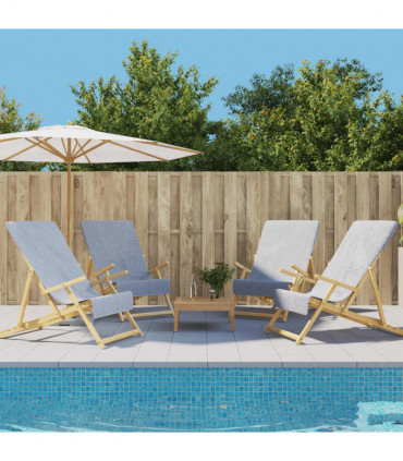 vidaXL Beach Towels 4 pcs Grey 60x135 cm Fabric 400 GSM