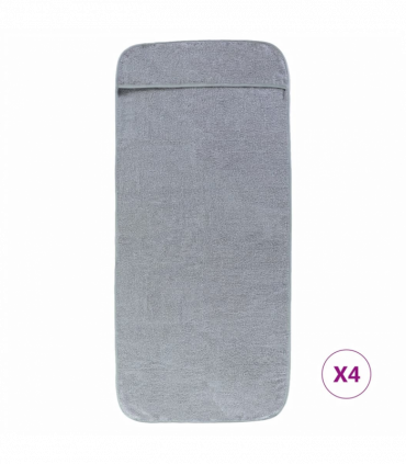 vidaXL Beach Towels 4 pcs Grey 60x135 cm Fabric 400 GSM