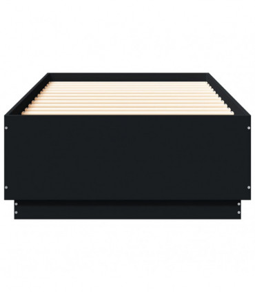 vidaXL Bed Frame Black 100x200 cm Engineered Wood