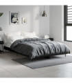 vidaXL Bed Frame Black 120x190 cm Small Double Engineered Wood