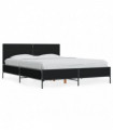vidaXL Bed Frame Black 140x190 cm Engineered Wood and Metal