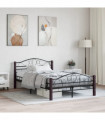 vidaXL Bed Frame Black Metal 120x200 cm