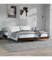 vidaXL Bed Frame Brown Oak 120x200 cm Engineered Wood