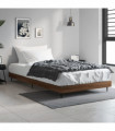 vidaXL Bed Frame Brown Oak 90x200 cm Engineered Wood