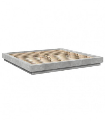 vidaXL Bed Frame Concrete Grey 180x200 Super King cm Engineered Wood
