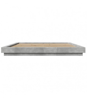 vidaXL Bed Frame Concrete Grey 180x200 Super King cm Engineered Wood
